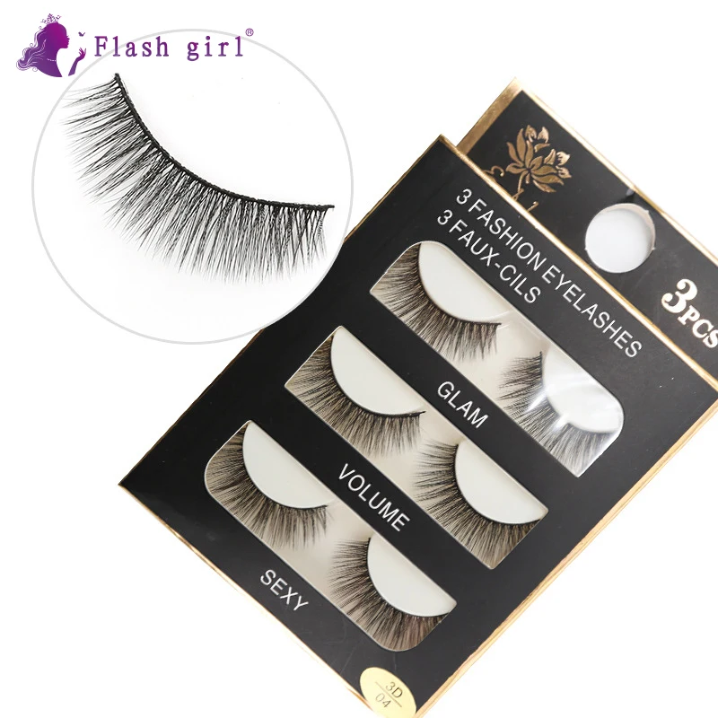 Flash Girl Hot sale 3D04 good quality 3 Pairs 100% Handmade 3D Mink False Eyelashes With Packaging Box
Flash Girl Hot sale 3D04 good quality 3 Pairs 100% Handmade 3D Mink False Eyelashes With Packaging Box