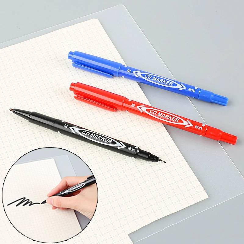 6pcs/lot Permanent Marker Double Head Paint Marker for CD Fabric Marking Fine Point Pen Art Supplies School Office Stationery
6pcs/lot Permanent Marker Double Head Paint Marker for CD Fabric Marking Fine Point Pen Art Supplies School Office Stationery