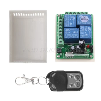 433MHz DC12V 4CH Wireless RF 4-Key Relay Remote Control Switch Receiver Transmitter Drop Shipping
433MHz DC12V 4CH Wireless RF 4-Key Relay Remote Control Switch Receiver Transmitter Drop Shipping
