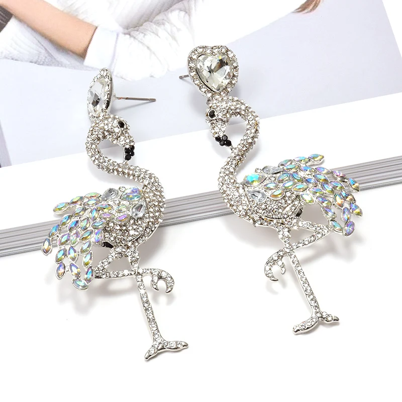 Wholesale ZA Bird-Shaped Dangling Drop Long Earrings Studded With Clear Crystals Fine Jewelry Accessories For Women Christmas
Wholesale ZA Bird-Shaped Dangling Drop Long Earrings Studded With Clear Crystals Fine Jewelry Accessories For Women Christmas