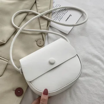 Solid Color PU Leather Saddle Bags For Women 2020 Small Semicircular Shape Simple Handbags Female Shoulder Crossbody Travel Bag
Solid Color PU Leather Saddle Bags For Women 2020 Small Semicircular Shape Simple Handbags Female Shoulder Crossbody Travel Bag