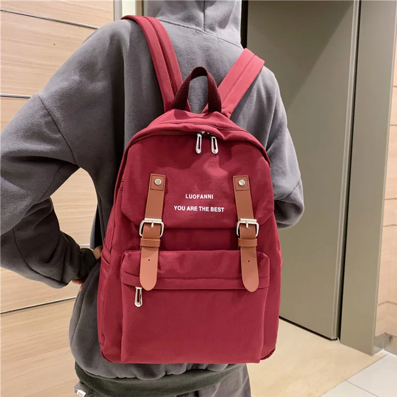 Fashion Schoolbag for Teenage Girls Women Backpack Female Waterproof Nylon Belt Buckle Leisure Back Pack Travel Bag Book Mochila
Fashion Schoolbag for Teenage Girls Women Backpack Female Waterproof Nylon Belt Buckle Leisure Back Pack Travel Bag Book Mochila