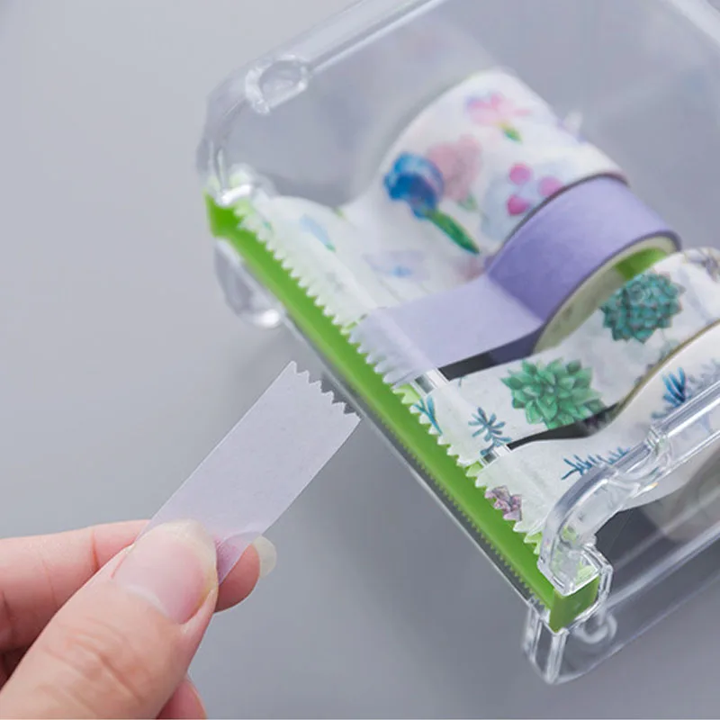 Desktop Stationery Transparent Masking Tape Cutter Washi Tape Storage Organizer Cutter Office Tape Dispenser Office Supplies
Desktop Stationery Transparent Masking Tape Cutter Washi Tape Storage Organizer Cutter Office Tape Dispenser Office Supplies