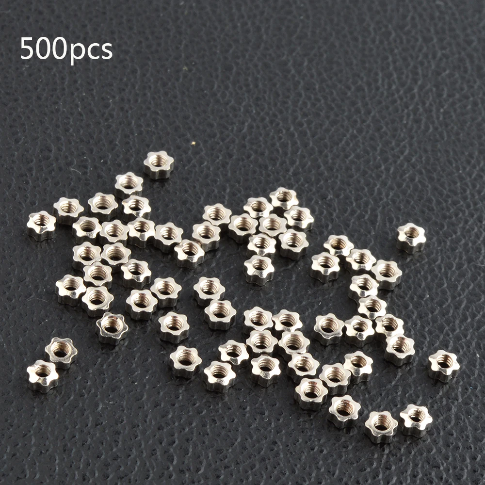 

500pcs Glasses Screw Plum Nuts 1.2mm 1.4mm Nut Cap Eyeglasses Repairing Parts