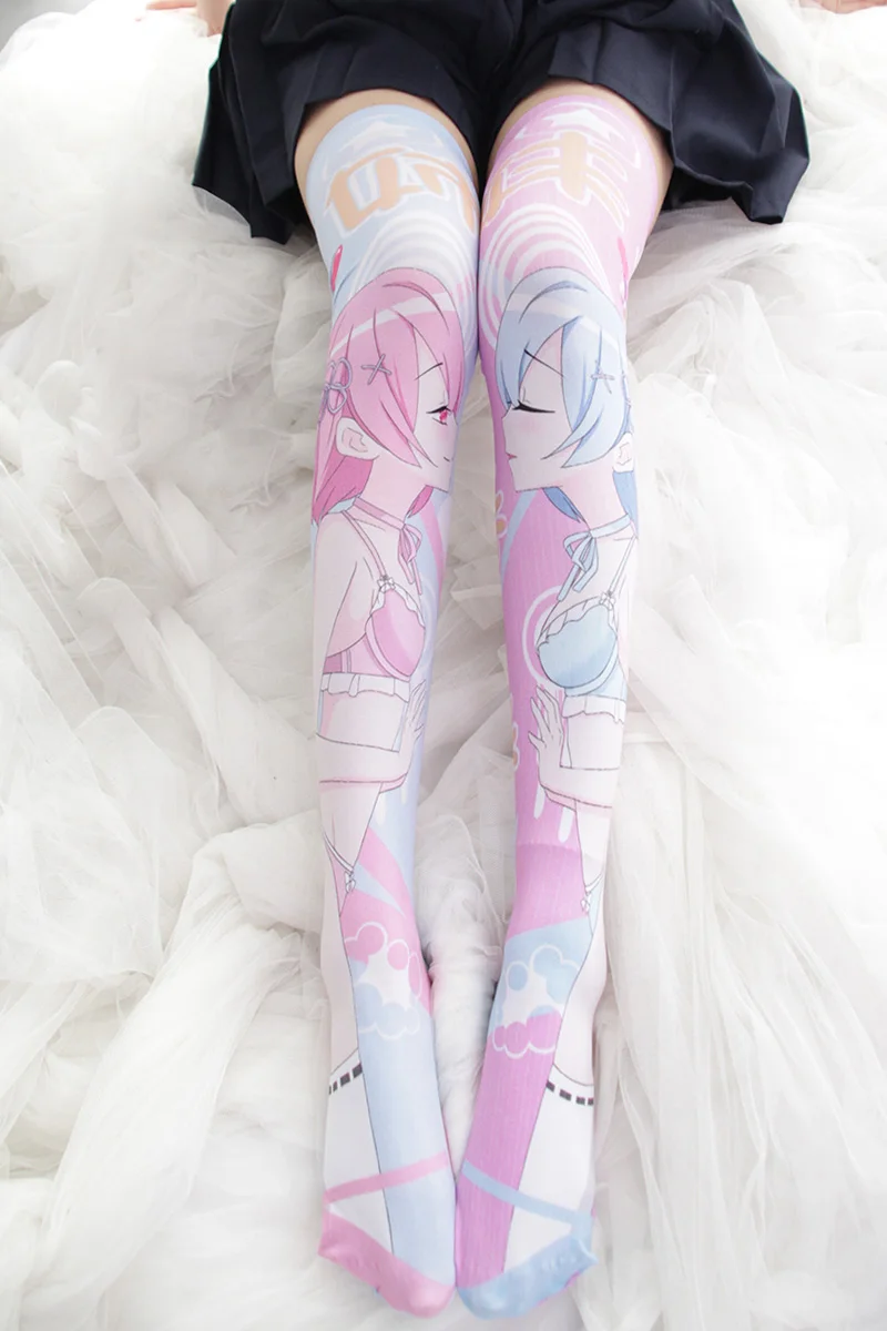 Гольфы с оригинальным принтом; Бархатные гольфы до бедра 
Гольфы с оригинальным принтом; Бархатные гольфы до бедра