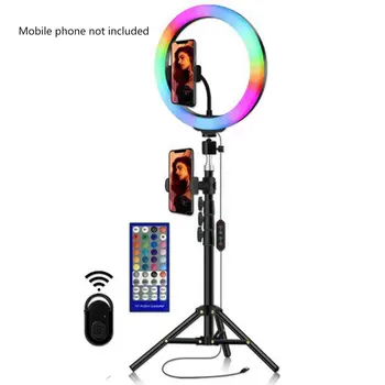 10 inch RGB Ring Light With Tripod Phone Clip Selfie Colorful Photography Lighting for TikTok Vlogging Short Video YouTube Live
10 inch RGB Ring Light With Tripod Phone Clip Selfie Colorful Photography Lighting for TikTok Vlogging Short Video YouTube Live