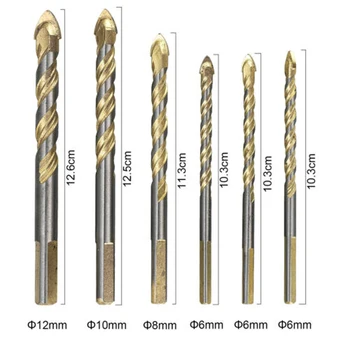 6Pcs Carbide Drill Bit Set Ø6/8/10/12mm For Ceramic Glass Marble Stone Granite Drilling Woodworking Polishing
6Pcs Carbide Drill Bit Set Ø6/8/10/12mm For Ceramic Glass Marble Stone Granite Drilling Woodworking Polishing