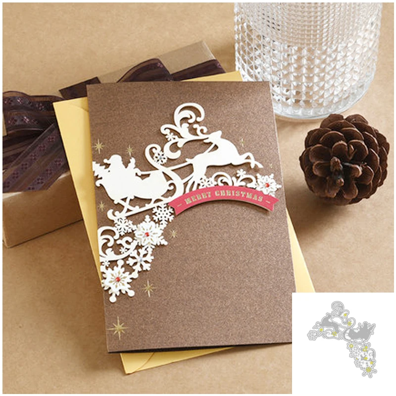 New Dies Christmas Die Cut Metal Cutting Dies Scrapbooking Embossing Folder Stencil Template for Card Making Album Decor
New Dies Christmas Die Cut Metal Cutting Dies Scrapbooking Embossing Folder Stencil Template for Card Making Album Decor