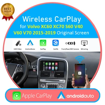 2020 Wireless Apple CarPlay Android Auto Retrofit Box for Volvo XC60 XC70 S60 V40 V60 V70 2015-2019 Support Mirroring Siri
2020 Wireless Apple CarPlay Android Auto Retrofit Box for Volvo XC60 XC70 S60 V40 V60 V70 2015-2019 Support Mirroring Siri