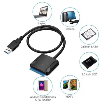 SATA to USB 3.0 Cable Adapter USB 3.0 Convert Cables Hard Support Adapter Drive Inch 3.5 2.5 External HDD SSD Or M5Z2
SATA to USB 3.0 Cable Adapter USB 3.0 Convert Cables Hard Support Adapter Drive Inch 3.5 2.5 External HDD SSD Or M5Z2