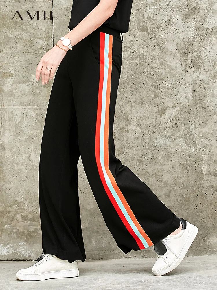 Amii extremely simple youth personality street casual pants 2019 summer new bump color stitching wide leg pants
Amii extremely simple youth personality street casual pants 2019 summer new bump color stitching wide leg pants