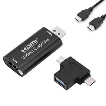 USB 2.0 Audio Video Capture Card HDMI 1080P Recording Live Streaming Converter Type-C 2-in-1 Adapter HDMI Cable
USB 2.0 Audio Video Capture Card HDMI 1080P Recording Live Streaming Converter Type-C 2-in-1 Adapter HDMI Cable