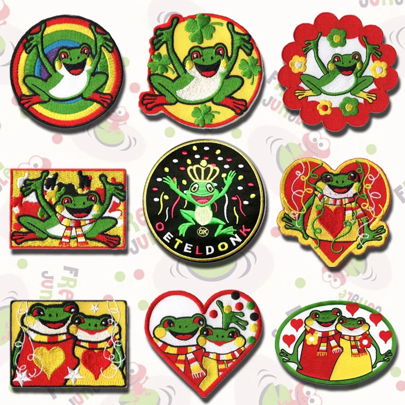 Prajna Oeteldonk Emblem Full Embroidered Frog Carnival for Netherland Iron on Patches for Clothes Cute Patches Applique Decor
Prajna Oeteldonk Emblem Full Embroidered Frog Carnival for Netherland Iron on Patches for Clothes Cute Patches Applique Decor