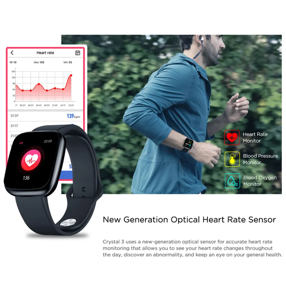 Smart Watch Bluetooth 4.0 1.3" Touch Screen IP67 Waterproof Health Tracker Message Reminder Smart Wristwatch Android iOS
Smart Watch Bluetooth 4.0 1.3" Touch Screen IP67 Waterproof Health Tracker Message Reminder Smart Wristwatch Android iOS