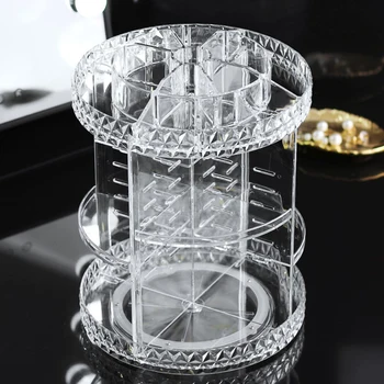 Transparent Storage Rack Acrylic Cosmetic Storage Box 360 Degree Rotating Stand Desktop Makeup Display Rack Home Organizer 
Transparent Storage Rack Acrylic Cosmetic Storage Box 360 Degree Rotating Stand Desktop Makeup Display Rack Home Organizer