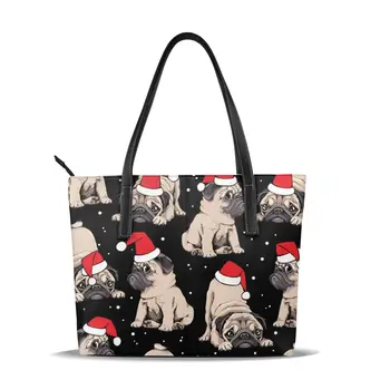 Women Shoulder Bag Santa Pug Fashion Women Handbags PU Leather Large Capacity Tote Bag Casual Tote women Messenger bag
Women Shoulder Bag Santa Pug Fashion Women Handbags PU Leather Large Capacity Tote Bag Casual Tote women Messenger bag