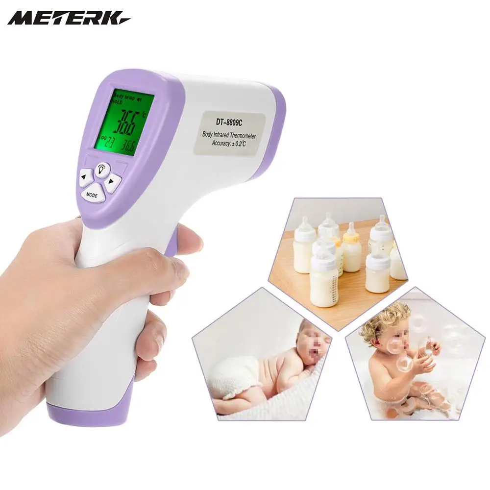 Digital Baby Thermometer LCD Non-contact IR Infrared Thermometer Forehead Surface Temperature Measurement Data Hold Function 
Digital Baby Thermometer LCD Non-contact IR Infrared Thermometer Forehead Surface Temperature Measurement Data Hold Function