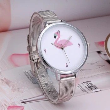 Flamingo Pattern Full Steel Mesh Band Women Wristwatch Ladies Simple Casual Quartz Watch
Flamingo Pattern Full Steel Mesh Band Women Wristwatch Ladies Simple Casual Quartz Watch
