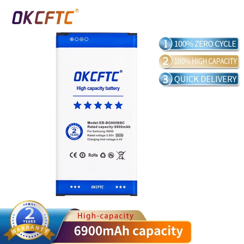 6900mAh EB-BG900BBC For Samsung Galaxy S5 Battery i9600 i9602 i9605 G9009D G9006W G900F G900T G9008 G900 EB-BG900BBC
6900mAh EB-BG900BBC For Samsung Galaxy S5 Battery i9600 i9602 i9605 G9009D G9006W G900F G900T G9008 G900 EB-BG900BBC