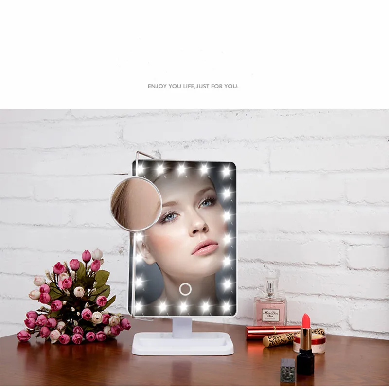 

Портативное зеркало для макияжа со светодиодной подсветкой, компактные карманные зеркала для макияжа, косметическое зеркало для макияжа, ручная Складная Светодиодная лампа для зеркала, подарок