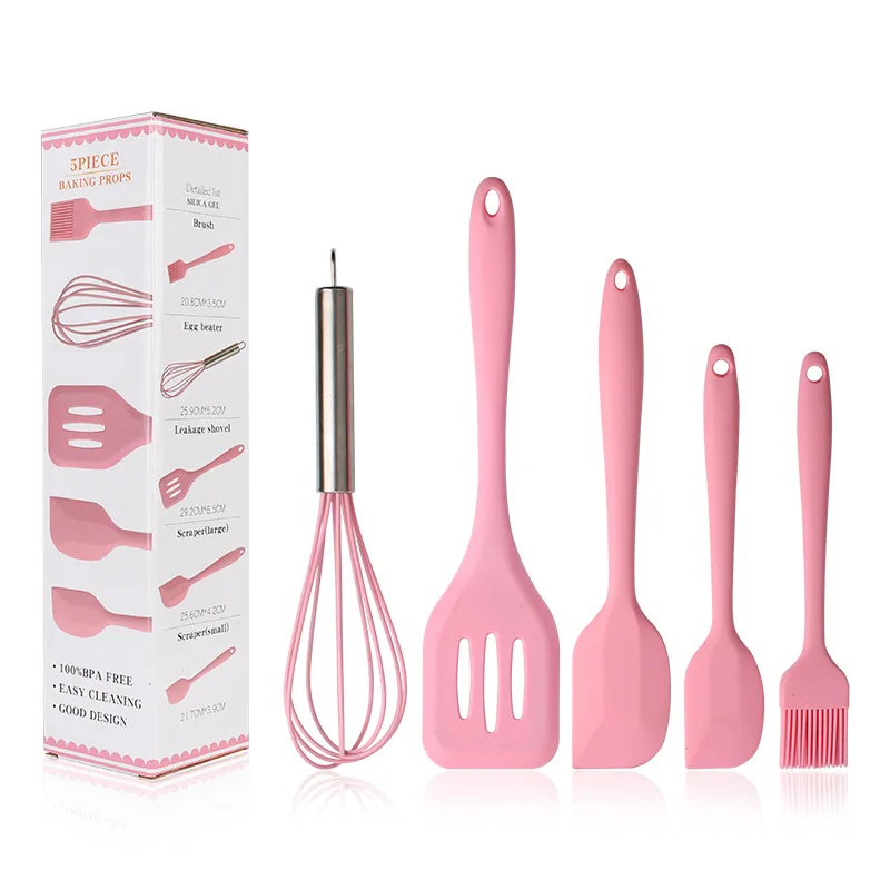 5PCS/SET Silicone Kitchenware Cooking Utensils Set Heat Resistant Kitchen Non-Stick Spatula Eggbeater Oil Brush Baking Gadgets
5PCS/SET Silicone Kitchenware Cooking Utensils Set Heat Resistant Kitchen Non-Stick Spatula Eggbeater Oil Brush Baking Gadgets