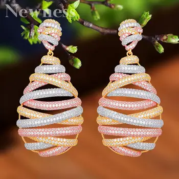 Newness Luxury Hollow Waterdrop Long Dangle Earring for Women Wedding Cubic Zircon Dubai Indian Earrings Bohemia Hot
Newness Luxury Hollow Waterdrop Long Dangle Earring for Women Wedding Cubic Zircon Dubai Indian Earrings Bohemia Hot