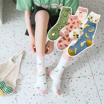 Women Funny Socks Spring Autumn Cartoon Socks Avocado Lemon Watermelon Peach Strawberry Banana Cotton Harajuku Casual Socks
Women Funny Socks Spring Autumn Cartoon Socks Avocado Lemon Watermelon Peach Strawberry Banana Cotton Harajuku Casual Socks