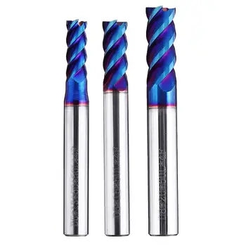 HRC60 5/6/8mm 4 Flutes Milling Cutter Blue NACO Coated Tungsten Carbide Milling Cutter CNC Woodworking Milling Cutter Tool
HRC60 5/6/8mm 4 Flutes Milling Cutter Blue NACO Coated Tungsten Carbide Milling Cutter CNC Woodworking Milling Cutter Tool