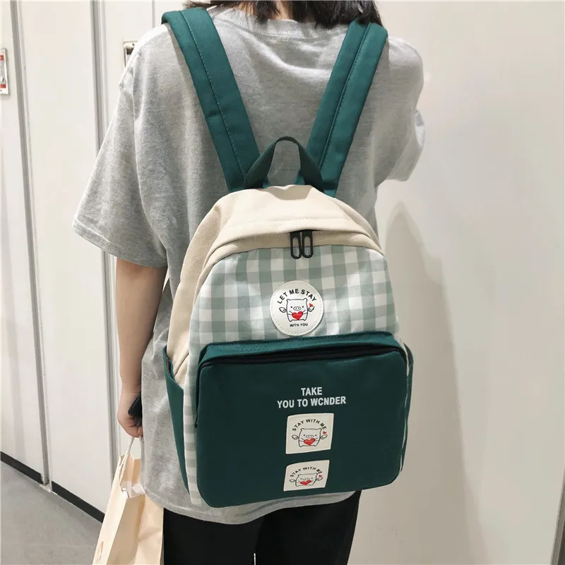 2019 New Style Cute Soft Girl Backpack College Style Middle School Students Plaid School Bag Women's Korean-style Ulzzang Backpa
2019 New Style Cute Soft Girl Backpack College Style Middle School Students Plaid School Bag Women's Korean-style Ulzzang Backpa