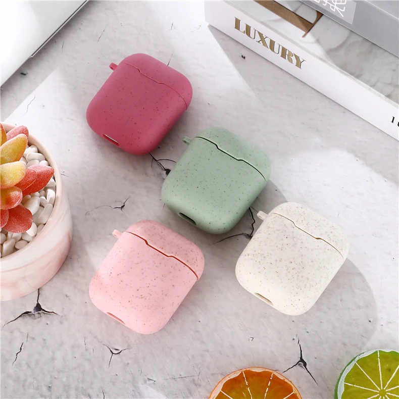 2020 Degradable Wheat Straw Case Cover for Airpods 1 2 Protective Cover Case for Apple Airpods Wireless Bluetooth Headset Cases
2020 Degradable Wheat Straw Case Cover for Airpods 1 2 Protective Cover Case for Apple Airpods Wireless Bluetooth Headset Cases