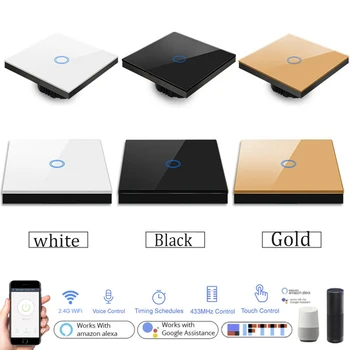 WiFi Smart touch Switch RF433 Wall Panel Transmitter Kit Smart life App Remote Control Works with Alexa Google Home
WiFi Smart touch Switch RF433 Wall Panel Transmitter Kit Smart life App Remote Control Works with Alexa Google Home