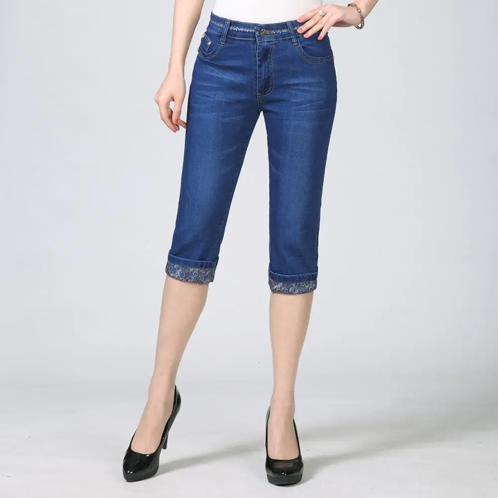 Summer Woman Casual Denim Cropped Pencil Trouser Blue Slim Fit Crop Jeans Skinny Pants Women Leisure Zipper Front Bottoms Lady
Summer Woman Casual Denim Cropped Pencil Trouser Blue Slim Fit Crop Jeans Skinny Pants Women Leisure Zipper Front Bottoms Lady