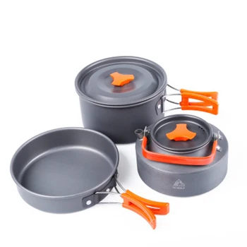 Camping Cookware Kit Aluminum Lightweight Camping Pot Pan Cooking Set for Hiking Heat Pot Kettle Outdoor Tourism Tableware
Camping Cookware Kit Aluminum Lightweight Camping Pot Pan Cooking Set for Hiking Heat Pot Kettle Outdoor Tourism Tableware
