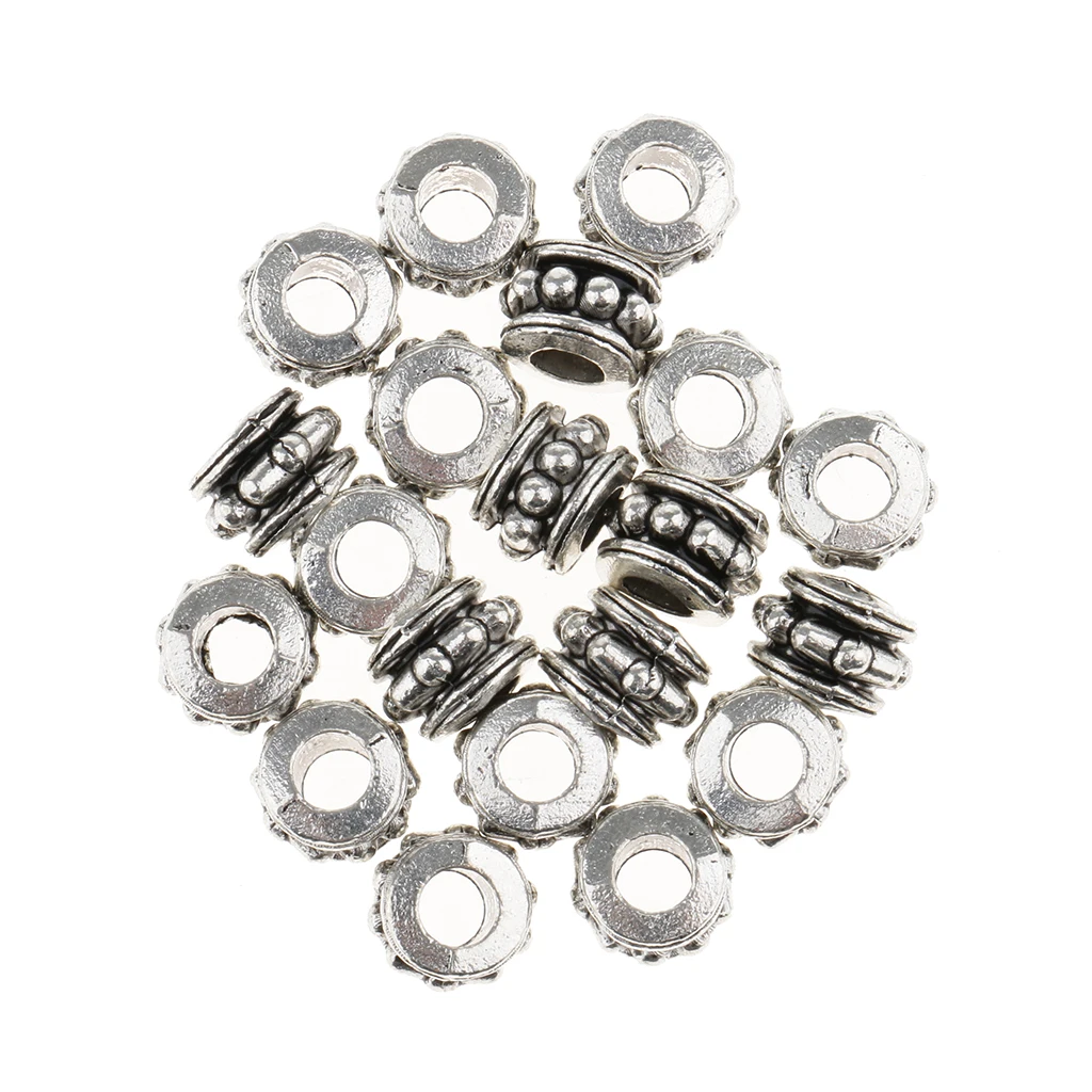 20 Pcs/Pack Hair Tube Beads Dreadlocks for Beards & Hair, Great for Jewelry Making And Hair/ Beards Decoration, Tibetan Silver 20 Pcs/Pack Hair Tube Beads Dreadlocks for Beards & Hair, Great for Jewelry Making And Hair/ Beards Decoration, Tibetan Silver
