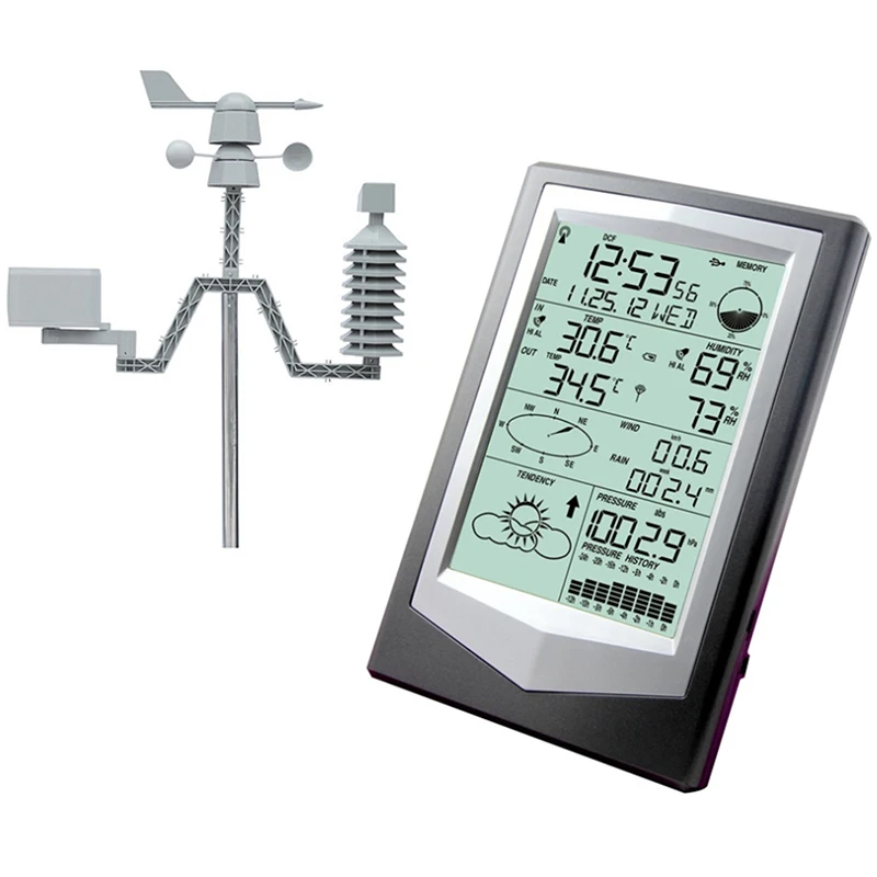 WS1040 Professional Weather Station with PC Link Household Wireless Thermometer Hygrometer Barometric Pressure Weather Forecast
WS1040 Professional Weather Station with PC Link Household Wireless Thermometer Hygrometer Barometric Pressure Weather Forecast