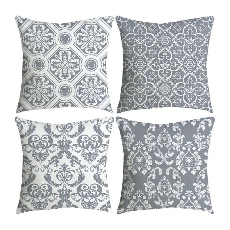 Set of 4 Decorative Grey Soft Polyester Pillow Cover Cushion Case 18X18 Inch Fashion Home Decor
Set of 4 Decorative Grey Soft Polyester Pillow Cover Cushion Case 18X18 Inch Fashion Home Decor