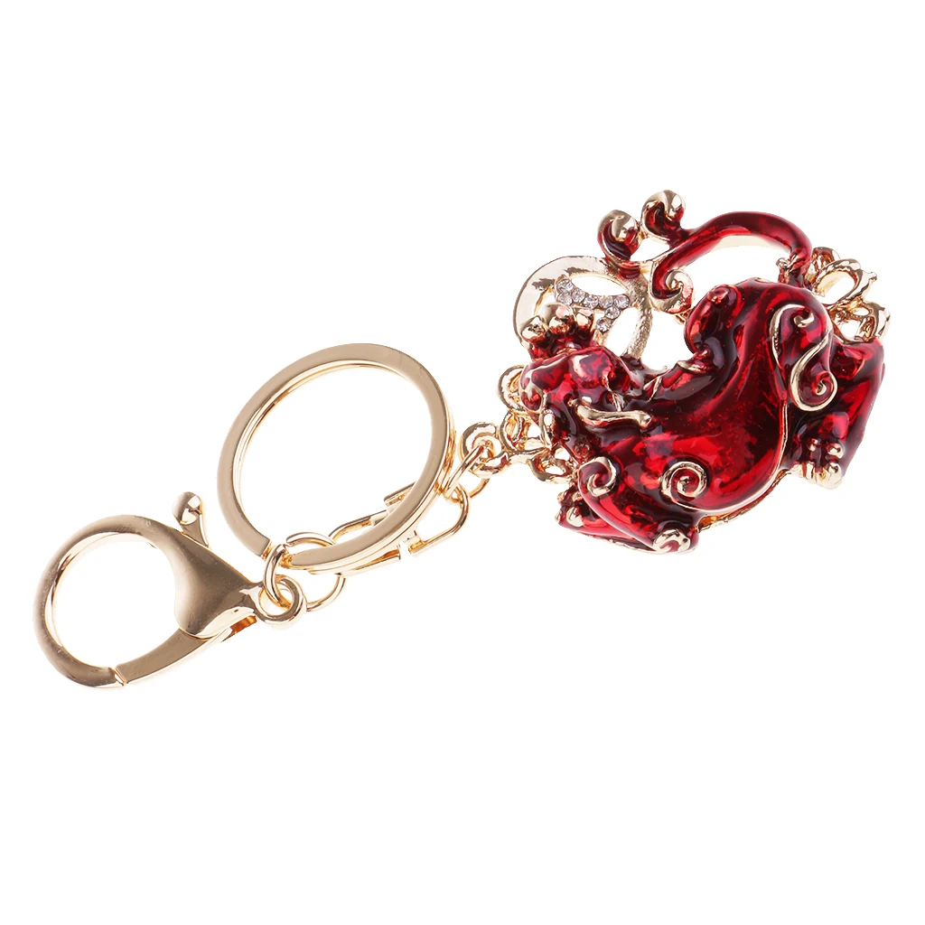 Feng Shui Pi Xiu Metal Keychains Key Ring Bring Wealth Success Lucky Gift #4 Feng Shui Pi Xiu Metal Keychains Key Ring Bring Wealth Success Lucky Gift #4