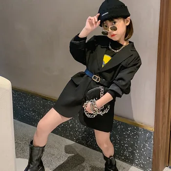 Girls' suit jacket 2020 autumn new net red Hepburn style retro belt in the big boy long small suit trend
Girls' suit jacket 2020 autumn new net red Hepburn style retro belt in the big boy long small suit trend