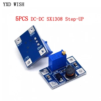 5pcs DC-DC SX1308 Step-UP Adjustable Power Module DC DC Step Up Boost Converter Adjust Power Supply 2-24V to 2-28V 2A Diy Kit
5pcs DC-DC SX1308 Step-UP Adjustable Power Module DC DC Step Up Boost Converter Adjust Power Supply 2-24V to 2-28V 2A Diy Kit