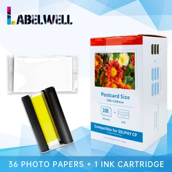 Labelwell 1 Set KP 108IN KP-36IN Compatible for Canon Selphy Photo Printer CP1300 CP1200 CP910 CP900 KP-108IN KP 36IN Cassette
Labelwell 1 Set KP 108IN KP-36IN Compatible for Canon Selphy Photo Printer CP1300 CP1200 CP910 CP900 KP-108IN KP 36IN Cassette