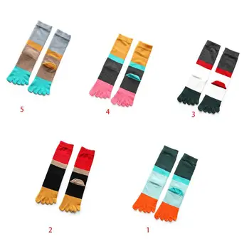 Lady Five-toe Sock Autumn Winter New High-tube Color Matching Cotton Hosier
Lady Five-toe Sock Autumn Winter New High-tube Color Matching Cotton Hosier