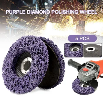5Pcs 100mm Purple Cleaning Disc Polishing Wheel + Mandrel Abrasive Wheel Paint Rust Removal Grinding Disc For Angle Grinder
5Pcs 100mm Purple Cleaning Disc Polishing Wheel + Mandrel Abrasive Wheel Paint Rust Removal Grinding Disc For Angle Grinder