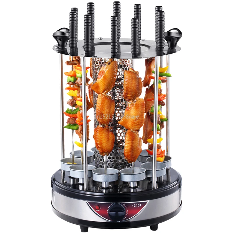 

Electric oven home smokeless BBQ grill automatic rotating barbecue skewer grilled kebab machine barbecue cup