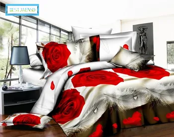 BEST.WENSD High-quality bed linen Wedding decorations 4pcs comforter bedding sets duvet cover set 3d rose bed set-jogo de cama
BEST.WENSD High-quality bed linen Wedding decorations 4pcs comforter bedding sets duvet cover set 3d rose bed set-jogo de cama