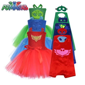 PJ Masks Cosplay Children's Pajamas Performance Costume Bow Skirt Cloak and Eye Mask Set Halloween Birthday Party Decorations
PJ Masks Cosplay Children's Pajamas Performance Costume Bow Skirt Cloak and Eye Mask Set Halloween Birthday Party Decorations