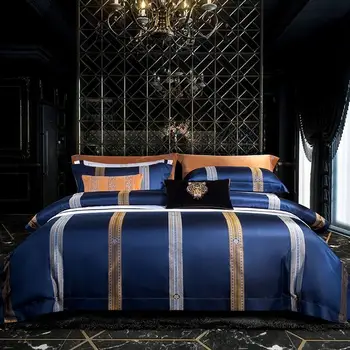 42 Luxury blue white stripe jacquard bedding set queen/king size bed set 4/10pcs duvet cover sets bed sheet pillowcase
42 Luxury blue white stripe jacquard bedding set queen/king size bed set 4/10pcs duvet cover sets bed sheet pillowcase
