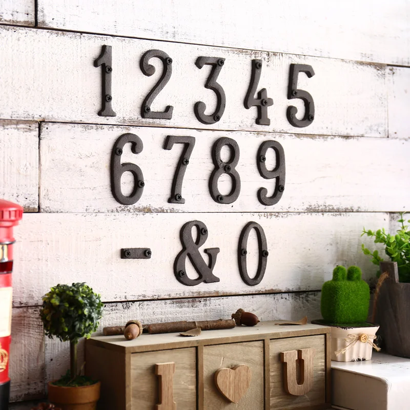 Metal Numbers Cast Iron Decoration House Sign Doorplate DIY Cafe Wall for Hotel Apartment Street Garden Outdoor Decor
Metal Numbers Cast Iron Decoration House Sign Doorplate DIY Cafe Wall for Hotel Apartment Street Garden Outdoor Decor