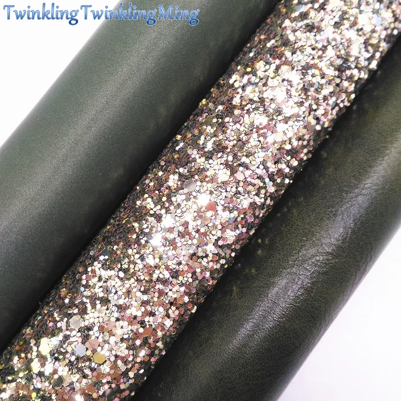 Green Glitter Fabric, Faux Leather Fabric, Synthetic Leather Fabric Sheets For Bow A4 8"x11" Twinkling Ming XM306
Green Glitter Fabric, Faux Leather Fabric, Synthetic Leather Fabric Sheets For Bow A4 8"x11" Twinkling Ming XM306
