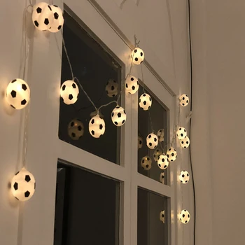 300cm 20 Leds Football String Lights Soccer Ball Night Light Garlands Decor Warm White Kids Bedroom Party Xmas Holiday Light New
300cm 20 Leds Football String Lights Soccer Ball Night Light Garlands Decor Warm White Kids Bedroom Party Xmas Holiday Light New