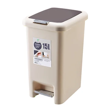 Foot Pedal Domestic Trash bin10L/15L Large size Square Trash Plastic Pressing Type Storage Bucket Garbage Kitchen organizer
Foot Pedal Domestic Trash bin10L/15L Large size Square Trash Plastic Pressing Type Storage Bucket Garbage Kitchen organizer